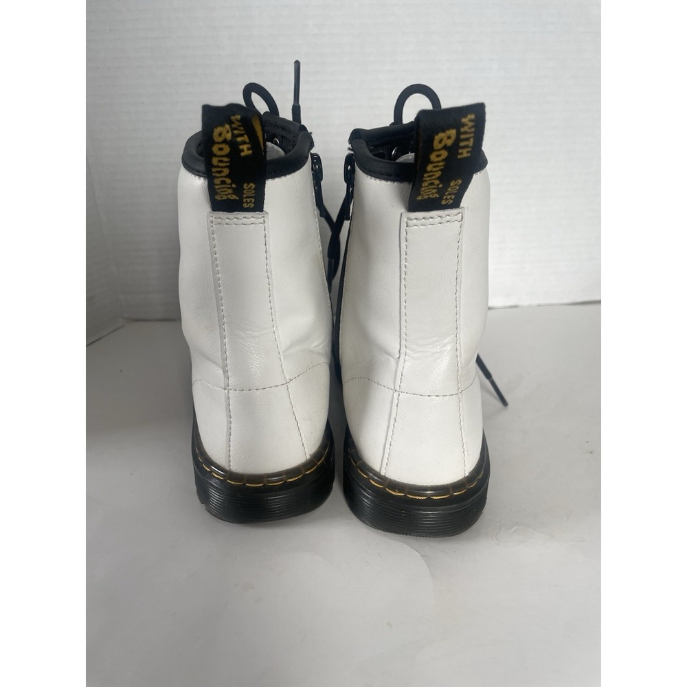 Doc Martens Luana White Leather Combat Boots Women's US Women's 6 Men's 5 - Picture 2 of 10
